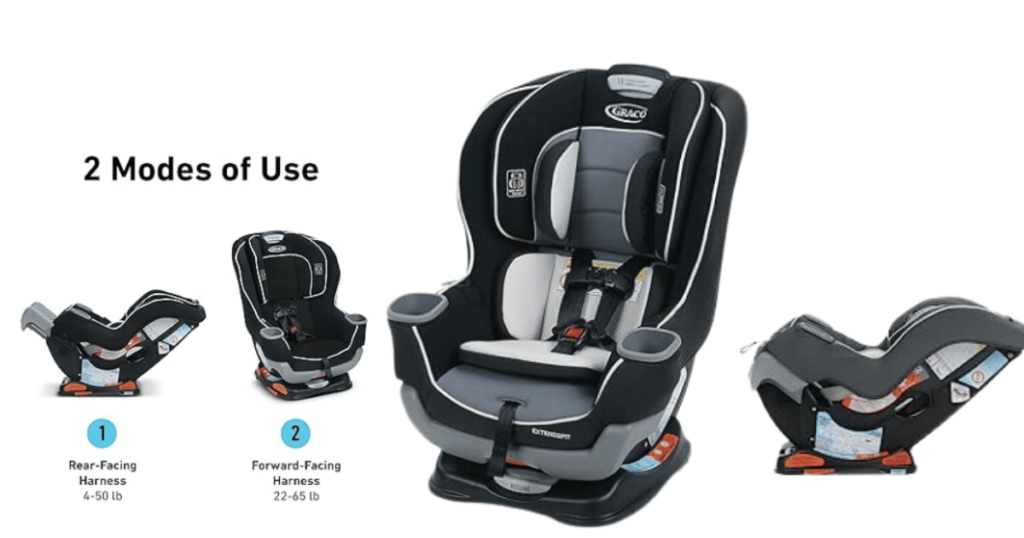 Graco Extend2Fit 2-in-1 Convertible Car Seat, Gotham Review 2024