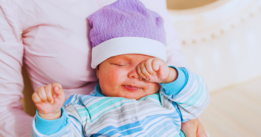 do babies rub their eyes when teething