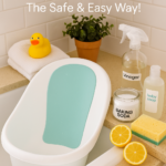 cleaning baby bath tub