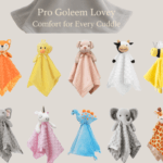 Pro Goleem Elephant Security Blanket, Soft Lovey Unisex Lovie Baby Gifts for Newborn Boys and Girls Snuggle Toy Stuffed Animal Grey 16 Inch