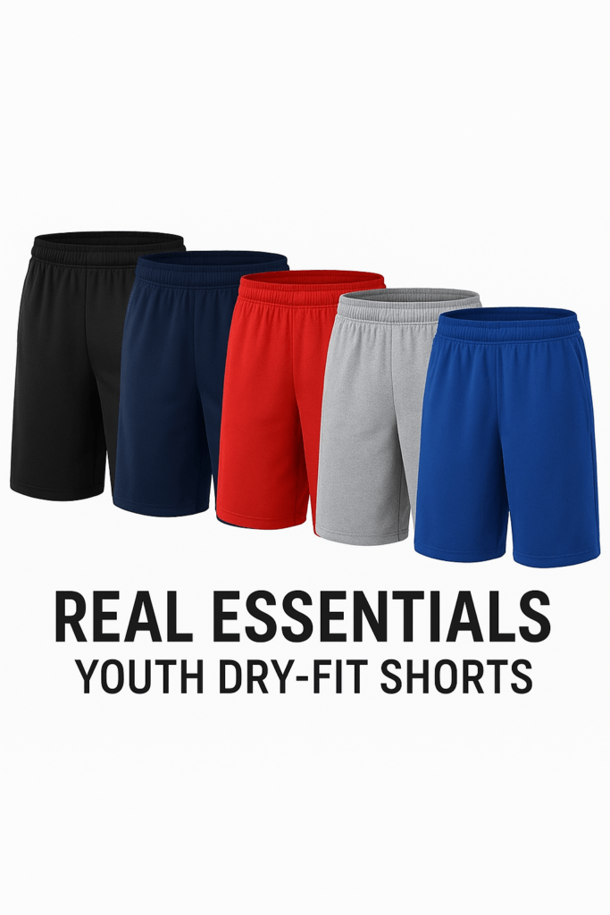 Real Essentials Youth Dry-Fit Shorts with Pockets Boys & Girls Review 2025