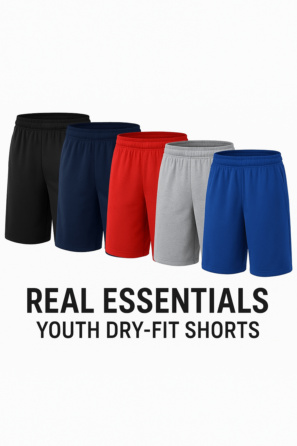 Real Essentials Youth Dry-Fit Shorts with Pockets Boys & Girls Review 2025