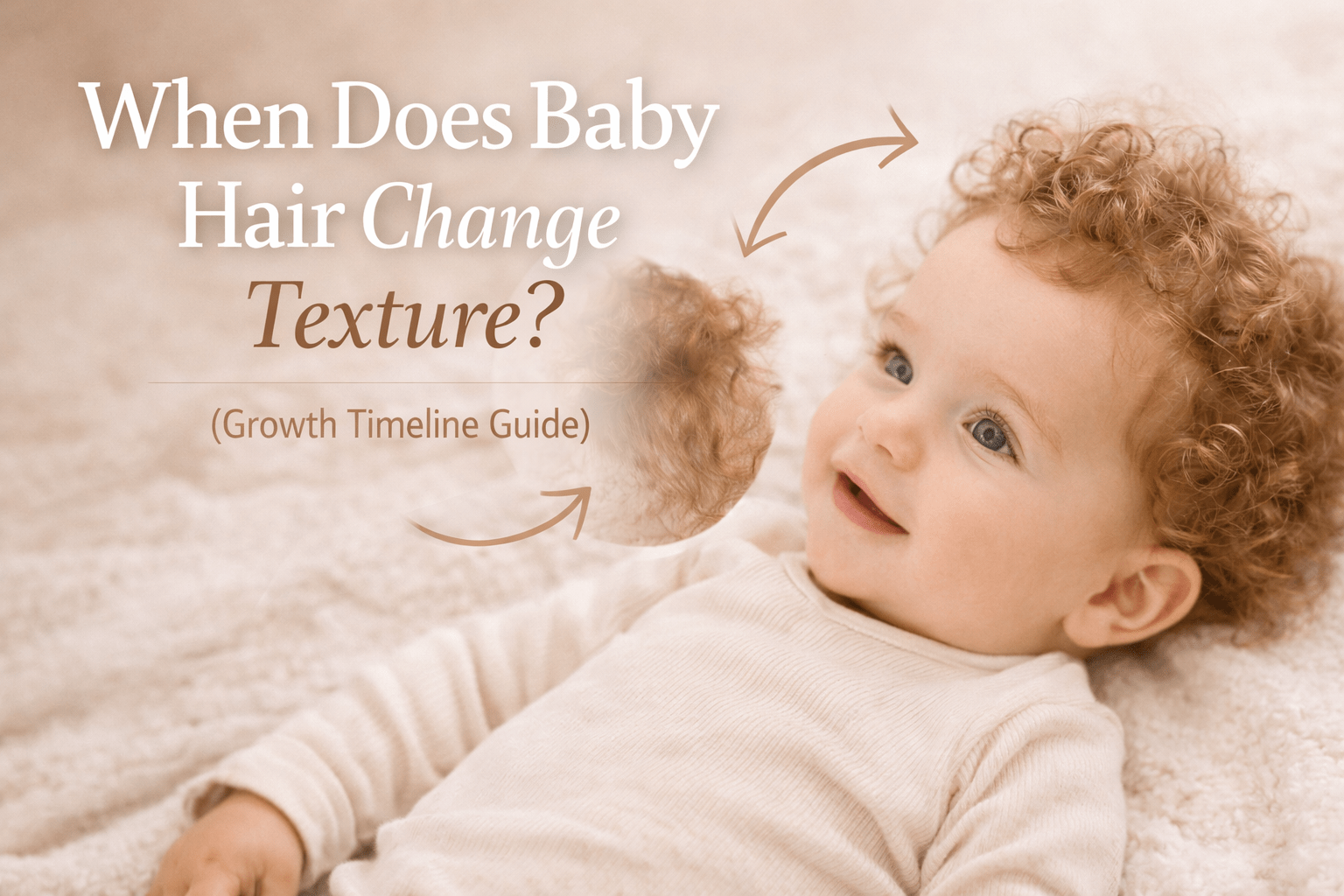 Baby hair changing curls and soft smile