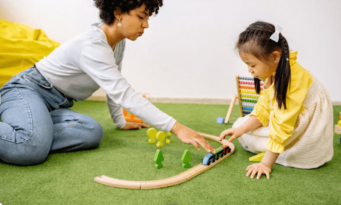 Happy children enjoying creative indoor summer activities